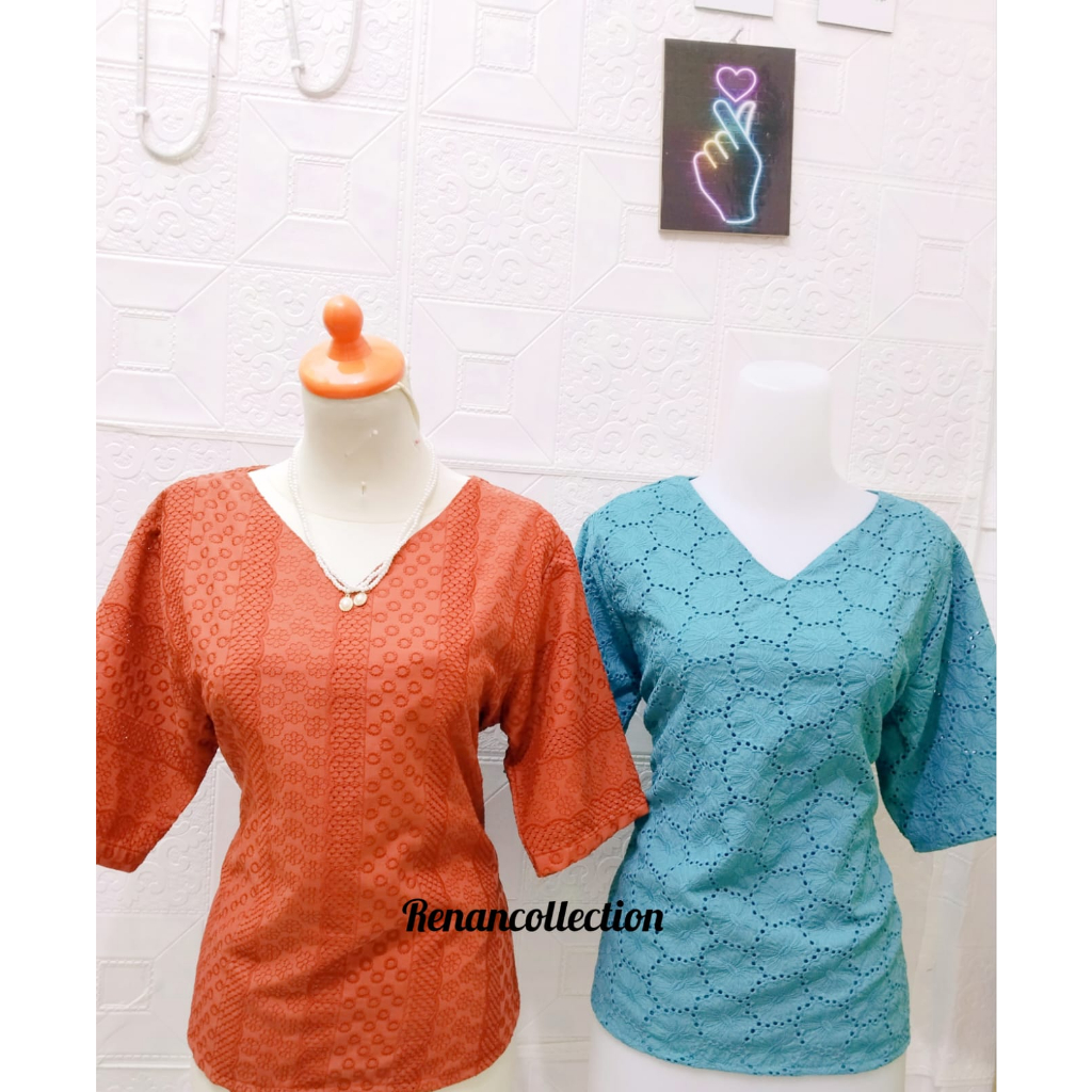 ATASAN KATBOL PREMIUN BANGKOK// BLUS KATUN BOLONG