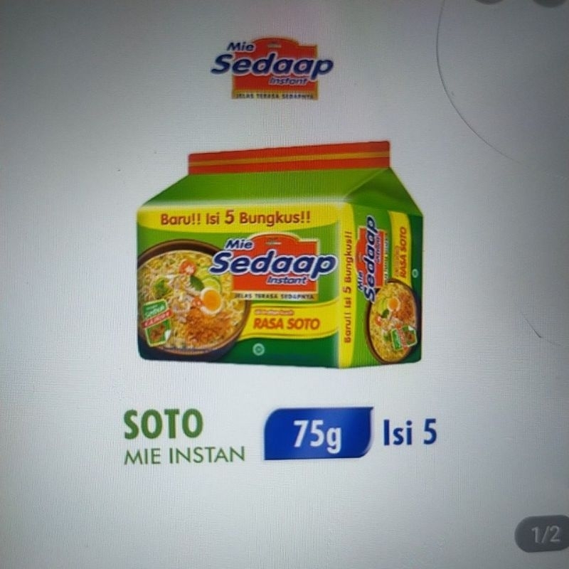 

sedap mie instant soto 5x75g