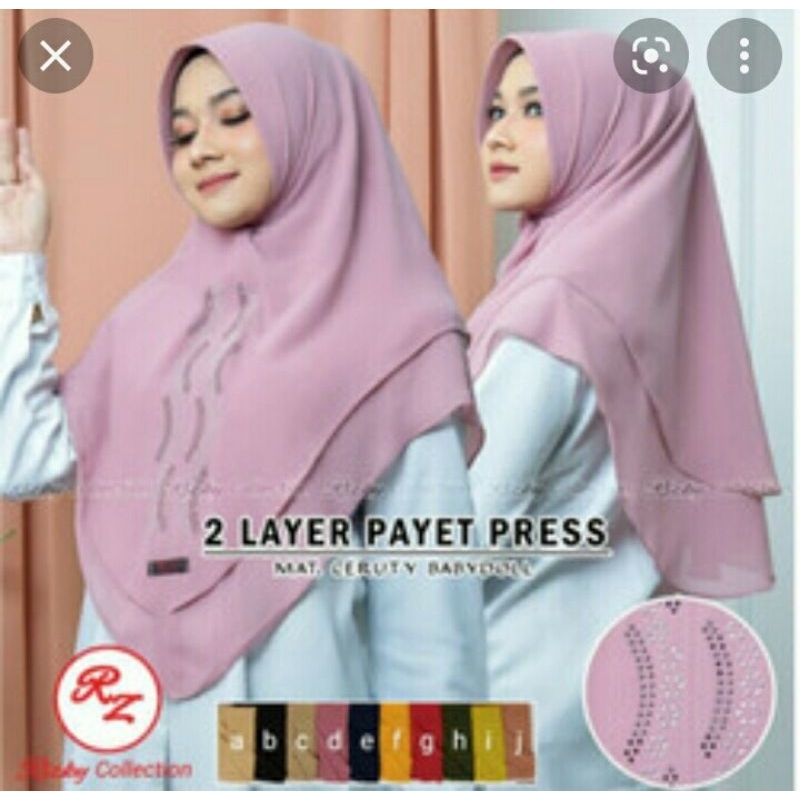 RB Khimar Payet Moke Babydol Armani Nyaman Berkualitas