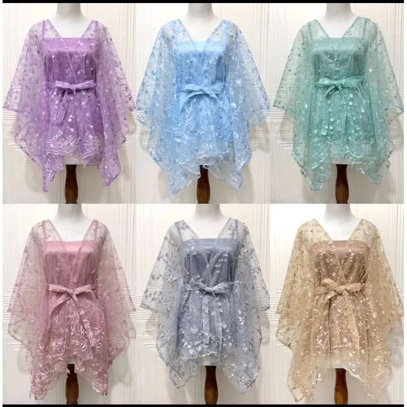 OUTER KEBAYA CANTIK - KEBAYA BRIDESMAID LAMARAN WISUDA - OUTER CARDIGAN BROKAT - TANPA TANK TOP / MA