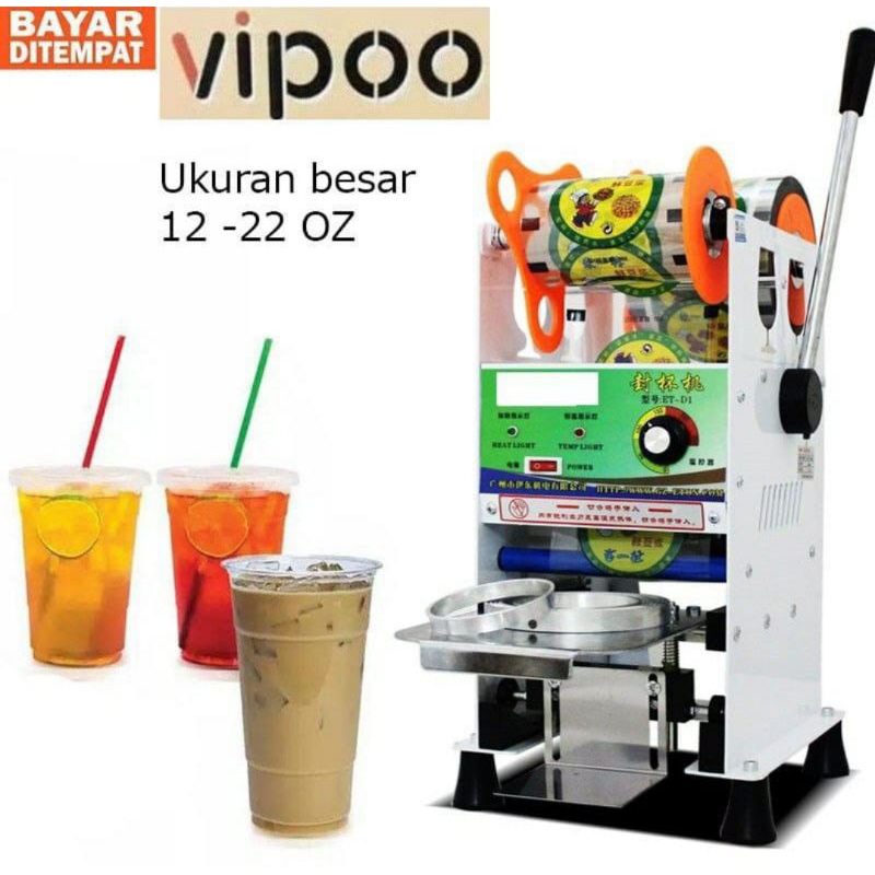 MESIN CUP SEALER VIPOO JUMBO UKURAN CUP 12oz -22oz