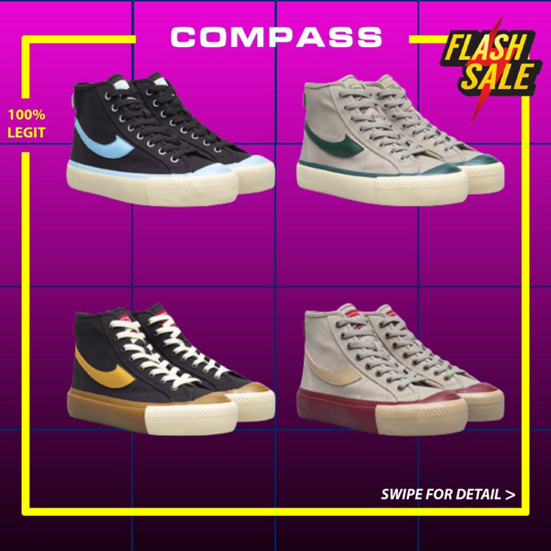 [ORIGINAL] Compass Gazelle Hi Choco Ice / Wafer Green / Wafer Caramel / Wafer Maroon