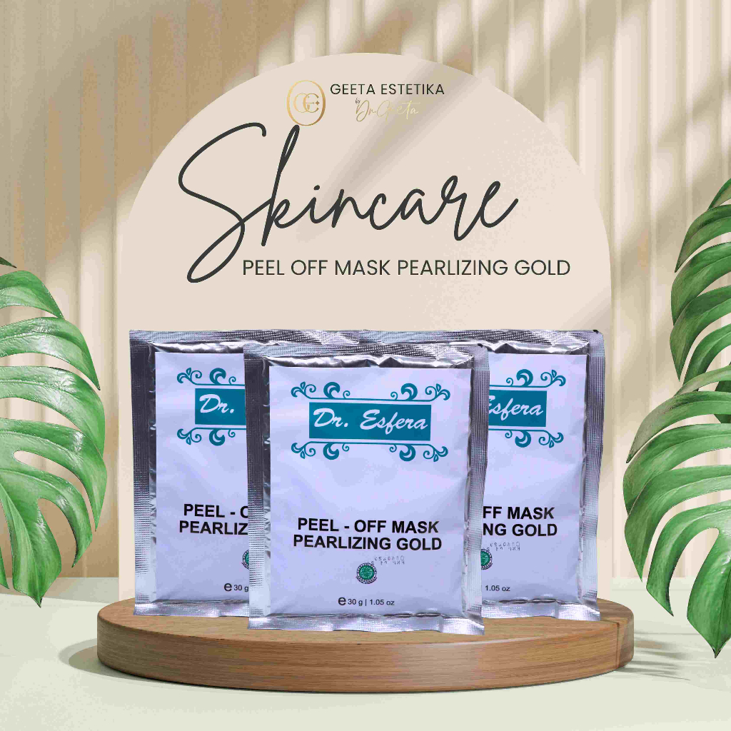 Dr. Geeta Peel Off Mask Pearling Gold  – Untuk Kulit Halus & Elastis | Aloe Vera & Algin Formula