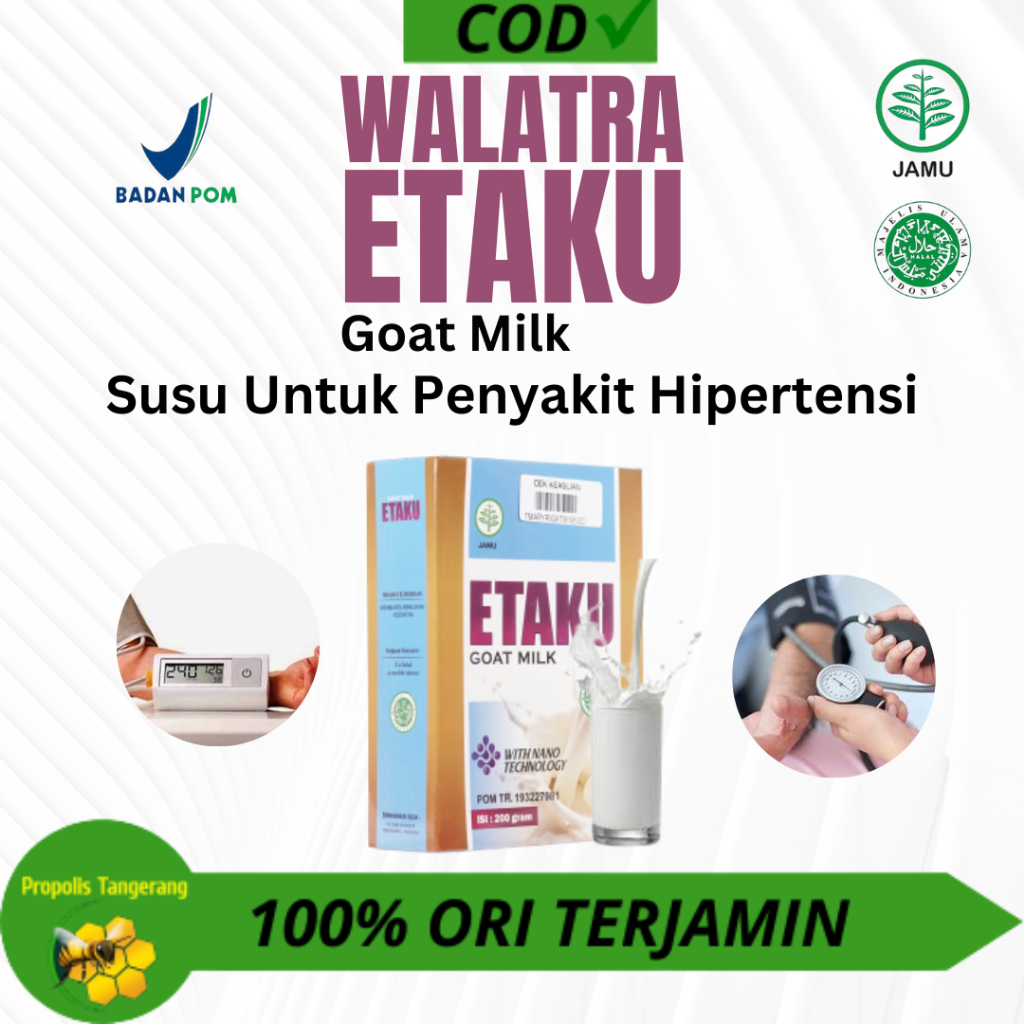 

Susu Untuk Penyakit Hipertensi ,Darah Tinggi,Darah Rendah,Tekanan Darah Tinggi - Walatra Etaku Goat Milk Susu Kambing 100% Original