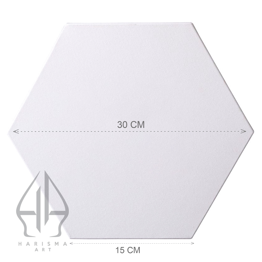 Kanvas Lukis Hexagonal 30 cm