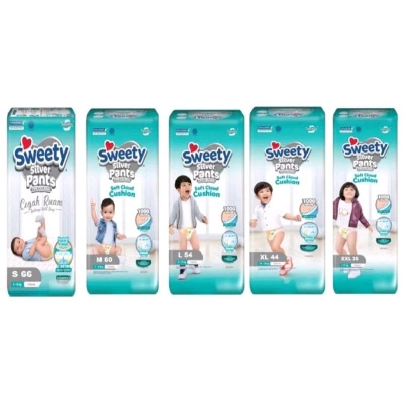 SWEETY-SILVER PANTS XL