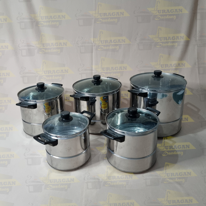 Dandang Nasi Dandang Sablukan Tutup Kaca Stainless Ukuran 26 cm Murah