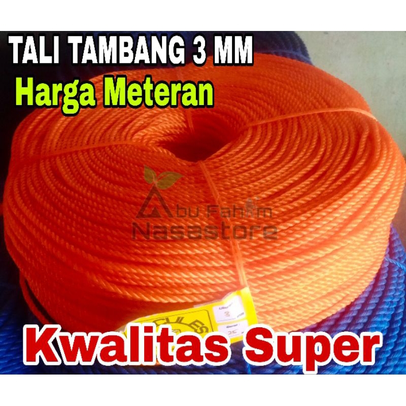 TALI TAMBANG 3 MM / TALI NYLON 3 MM / JUAL PER METER