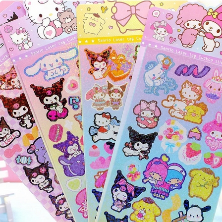 

Sticker Sanrio Hologram Hello Kitty Kuromi Little Twin Star Deco Sanrio