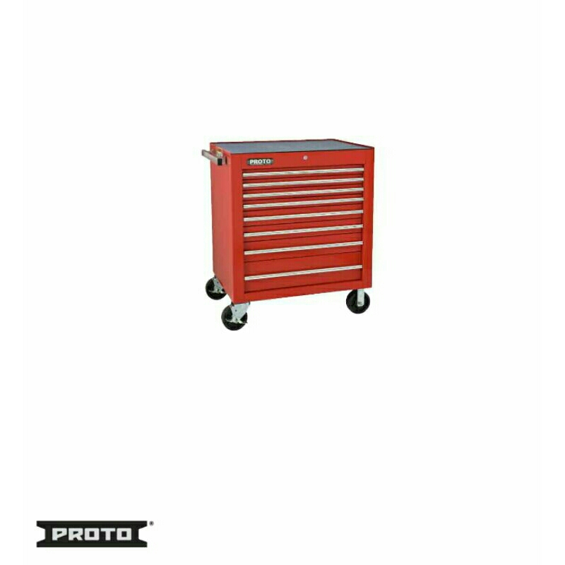 PROTO Tool Set 411 Piece With Roller Cabinet J442742-7RD and Top Chest