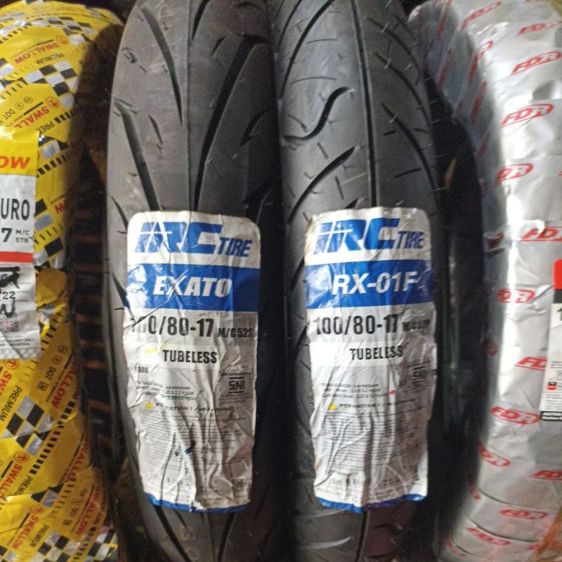 Ban Luar Motor 17 IRC Tubeless, 100/80-17 Exato NR 88 / RX 01 Road Winner / NR 85