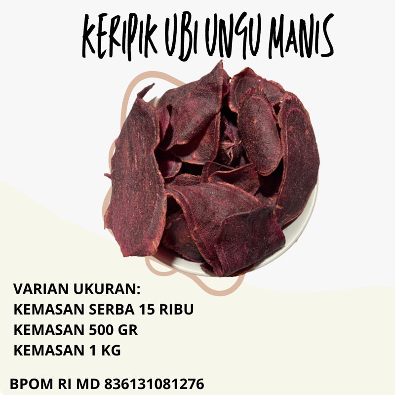 

1 KG KEMASAN KERIPIK UBI UNGU MANIS ALAMI DAN RENYAH