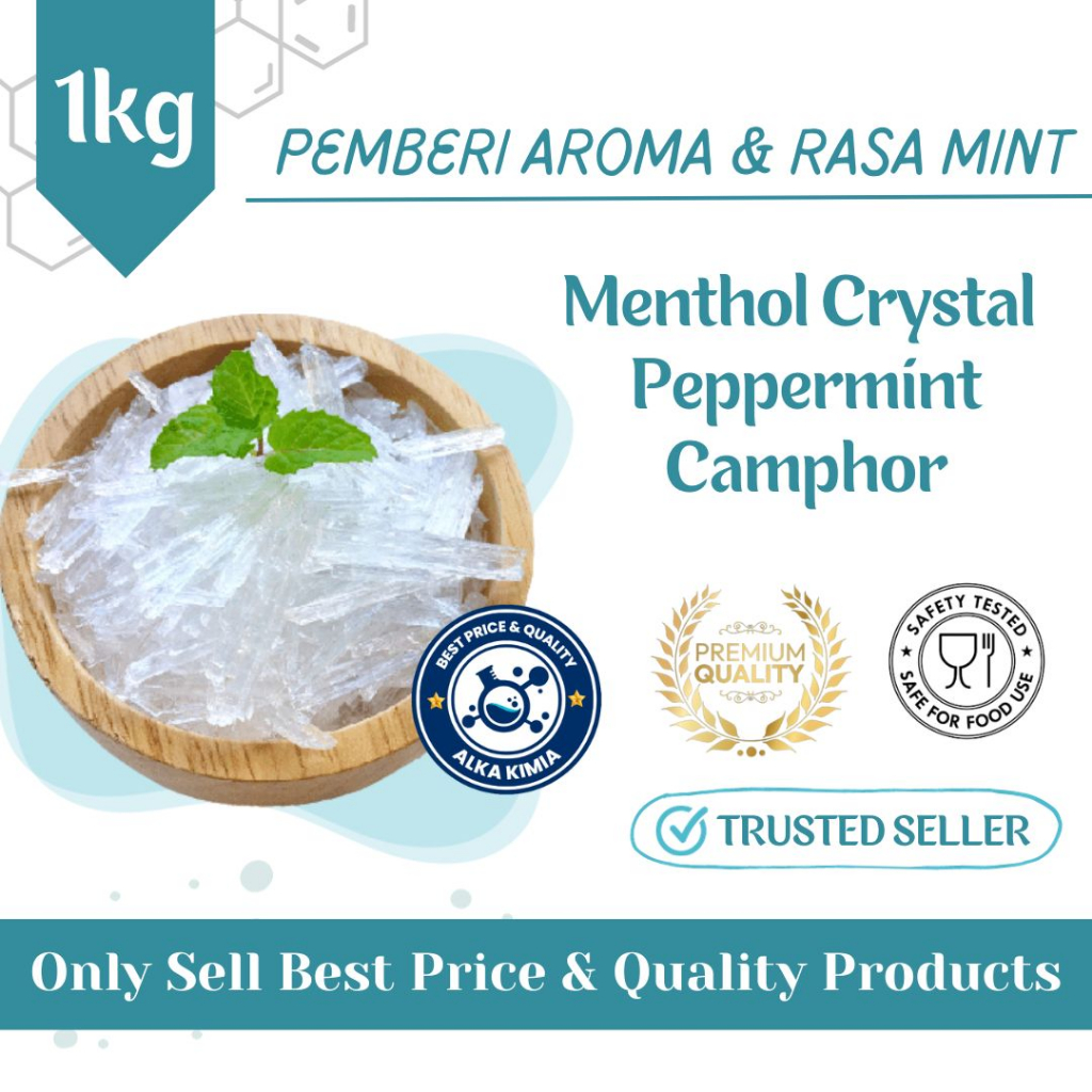 

Terlaris 1Kg Menthol Crystal Original Pure Mentol Kristal Termurah
