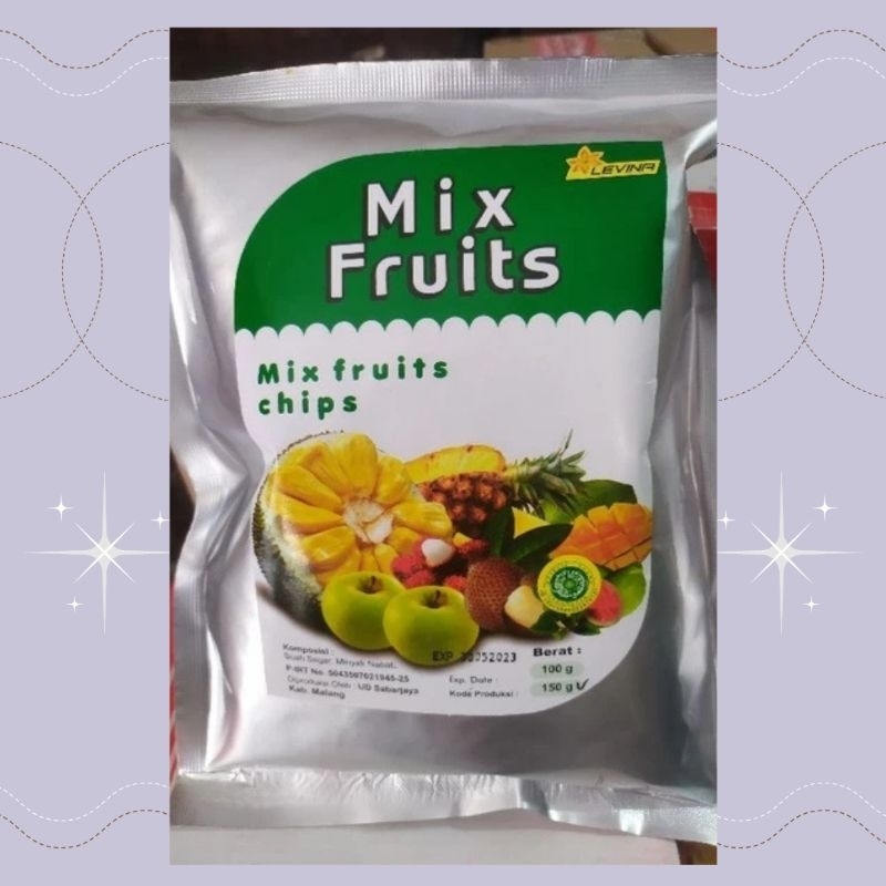 

SNACK KERIPIK BUAH MIX NANGKA APEL SALAK NANAS MANGGA PISANG LEVINA 150 GRAM OLEH-OLEH BATU MALANG