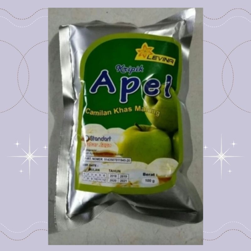 

SNACK KERIPIK BUAH APEL APPLE FRUITS CHIPS LEVINA 100 GRAM CAMILAN ENAK MURAH OLEH-OLEH BATU MALANG