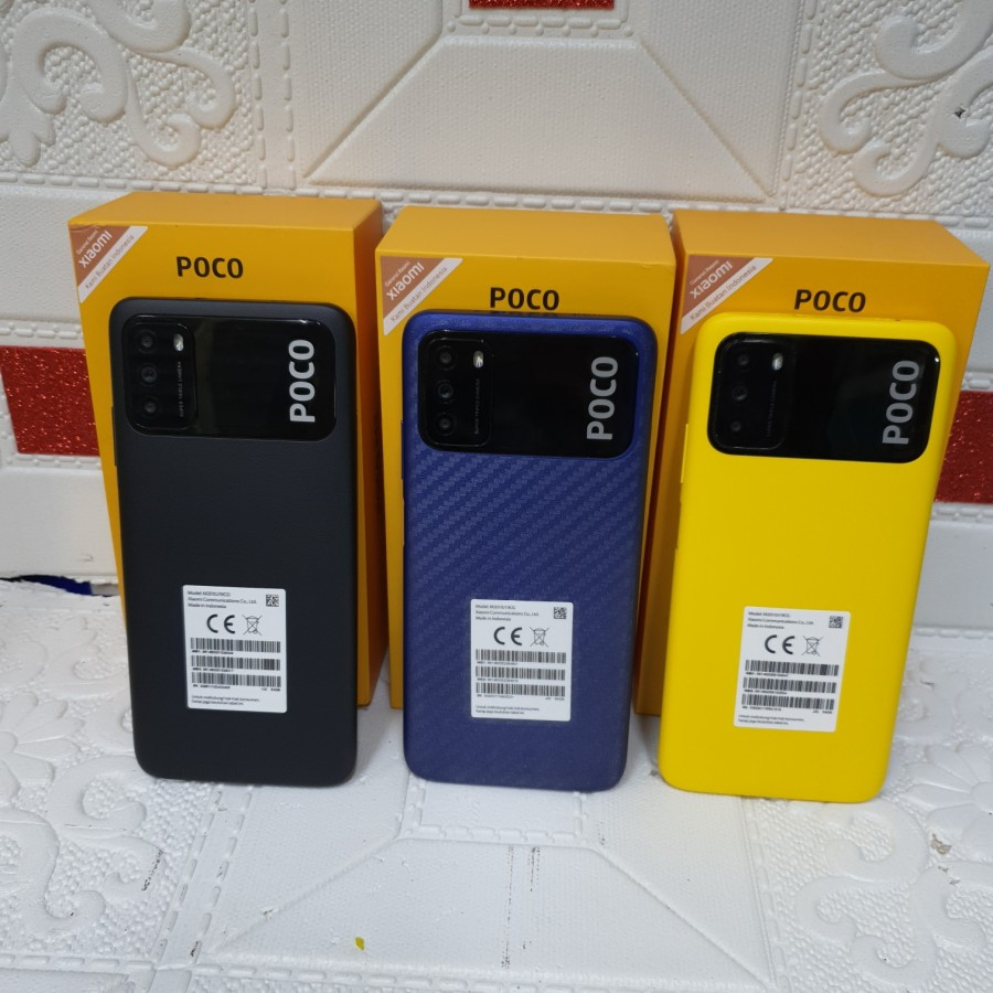 hp Xiaomi Poco M3 4/64GB fullset mulus mantap net