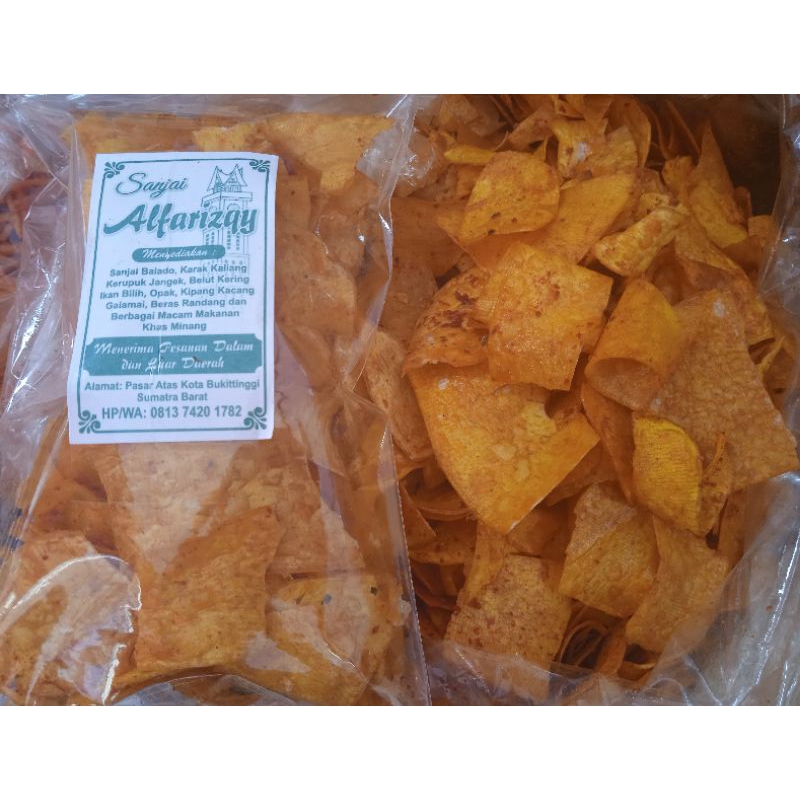 

Kerupuk Talas Balado Uk. 250 Gr Sanjai Alfarizqy Asli Bukittinggi