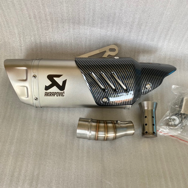 Knalpot import taiwan Akrapovic Evo slip on ZX25R Ninja 250 R/Fi Cb150 CBR150 CBR250 R25 MT25