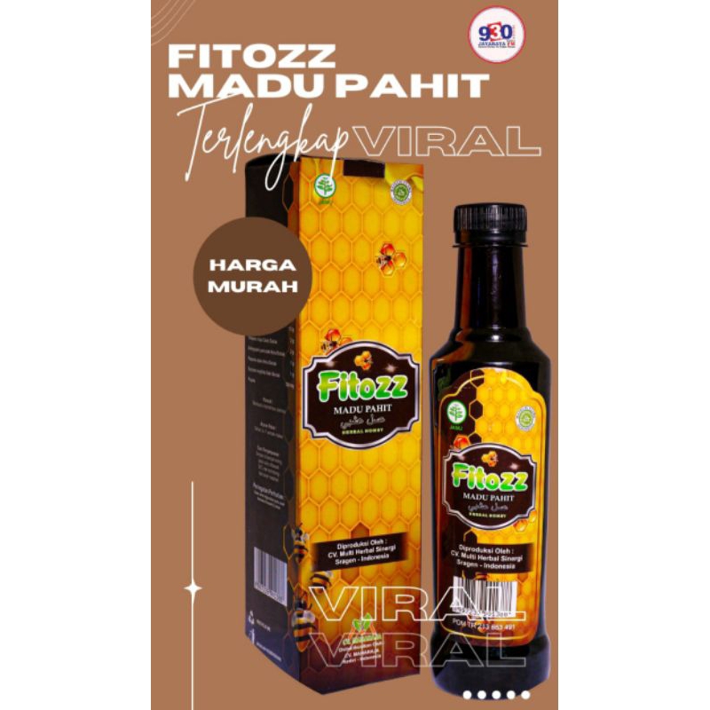 

fitozz madu pahit propolis (ukuran 500ml)100% HERBAL,HALAL&BPOM