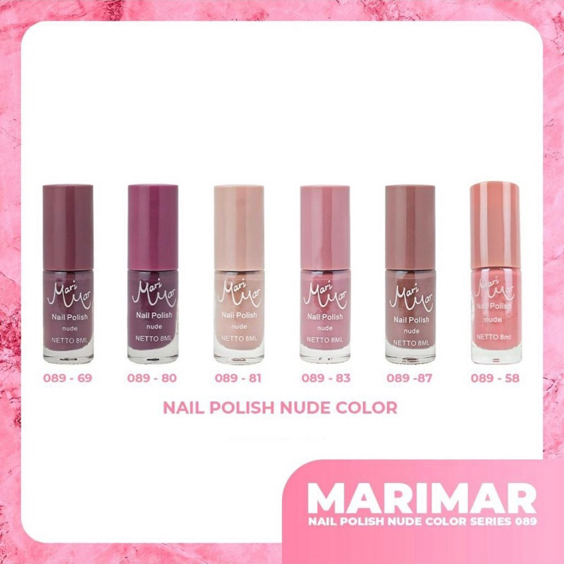 Kutek Marimar Nude Series NEW / kutek marimar warna nude / cat kuku kitek marimar / nude nail polish