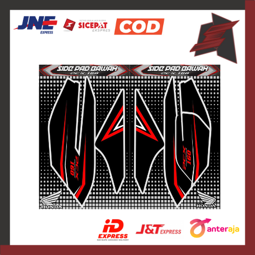 [BISA COD] SIDEPAD BAWAH PCX 160 / AKSESORIS BODY KASAR PCX 160 / DECKPAD PCX 160 / BODY PROTECTOR P