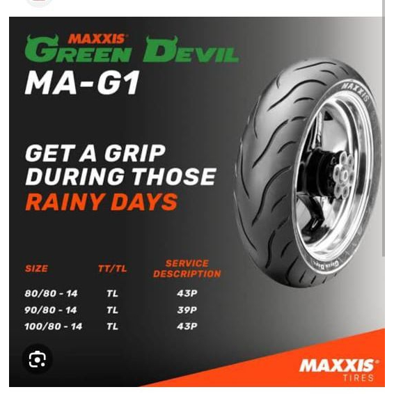 MAXXIS BAN 90/80-14 MA-G1(GREEN DEVIL) + PENTIL TUBELESS