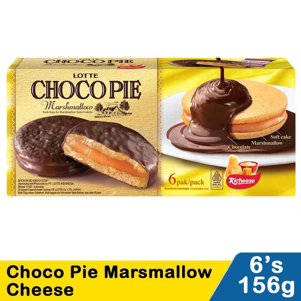 

Choco Pie Lotte Marsmallow 6'S Cheese 156g