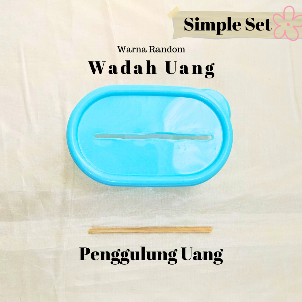 Set Alat Money Box Kotak Uang  Moneycake Tarik Uang Muat 30 lbr ( Reusable)