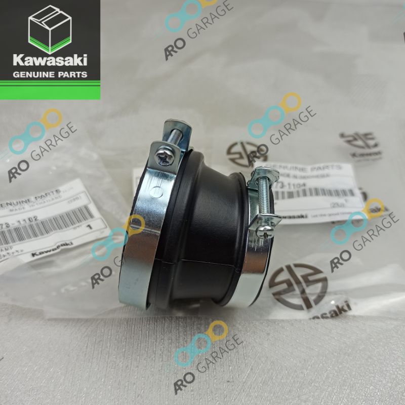 Karet duct filter dan clamp klem Ninja150 RR ZX klem corong filter karbu Ninja Original Kawasaki 140