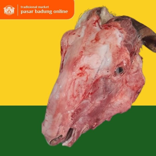 

kepala kambing segar super tanpa rahang 1 kepala