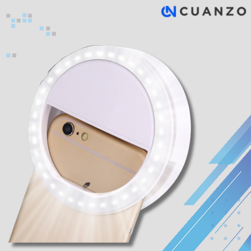 Lampu LED Smartphone Selfie Ring Spotlight Flash Lamp Portable / Ringlight Bulat Mini Selfie Camera 