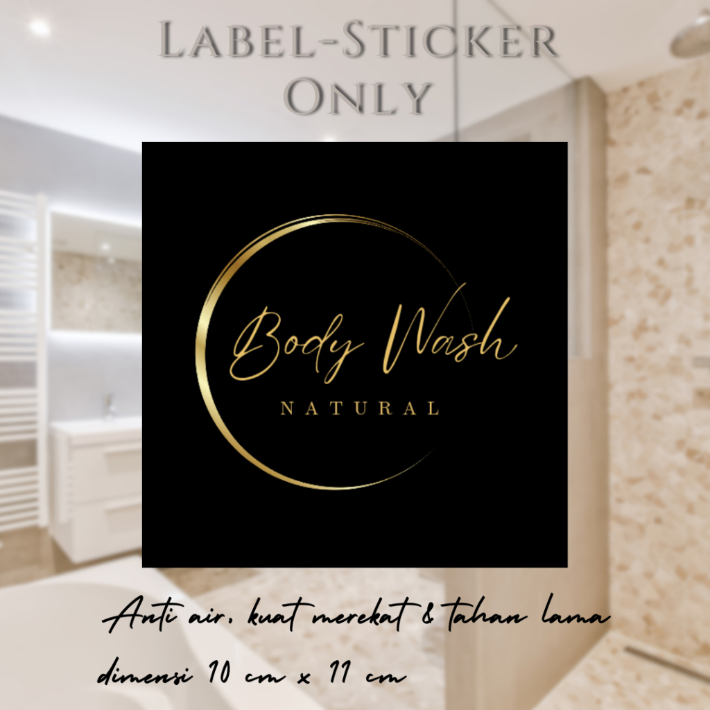 

Stiker Botol Sabun Cair Waterproof Motif Golden Black Natural