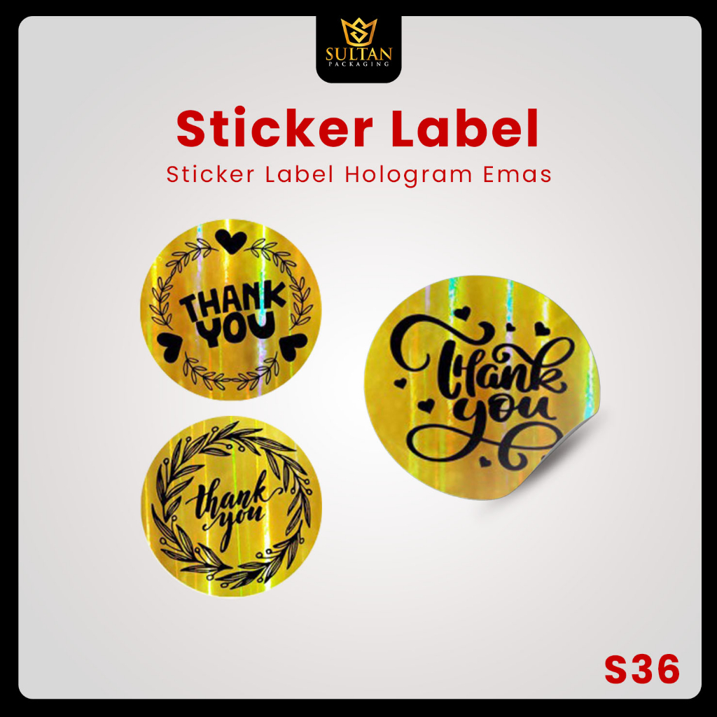 

Sticker - Label Sticker Segel - Sticker Hologram Thank You isi 25 pcs - S36