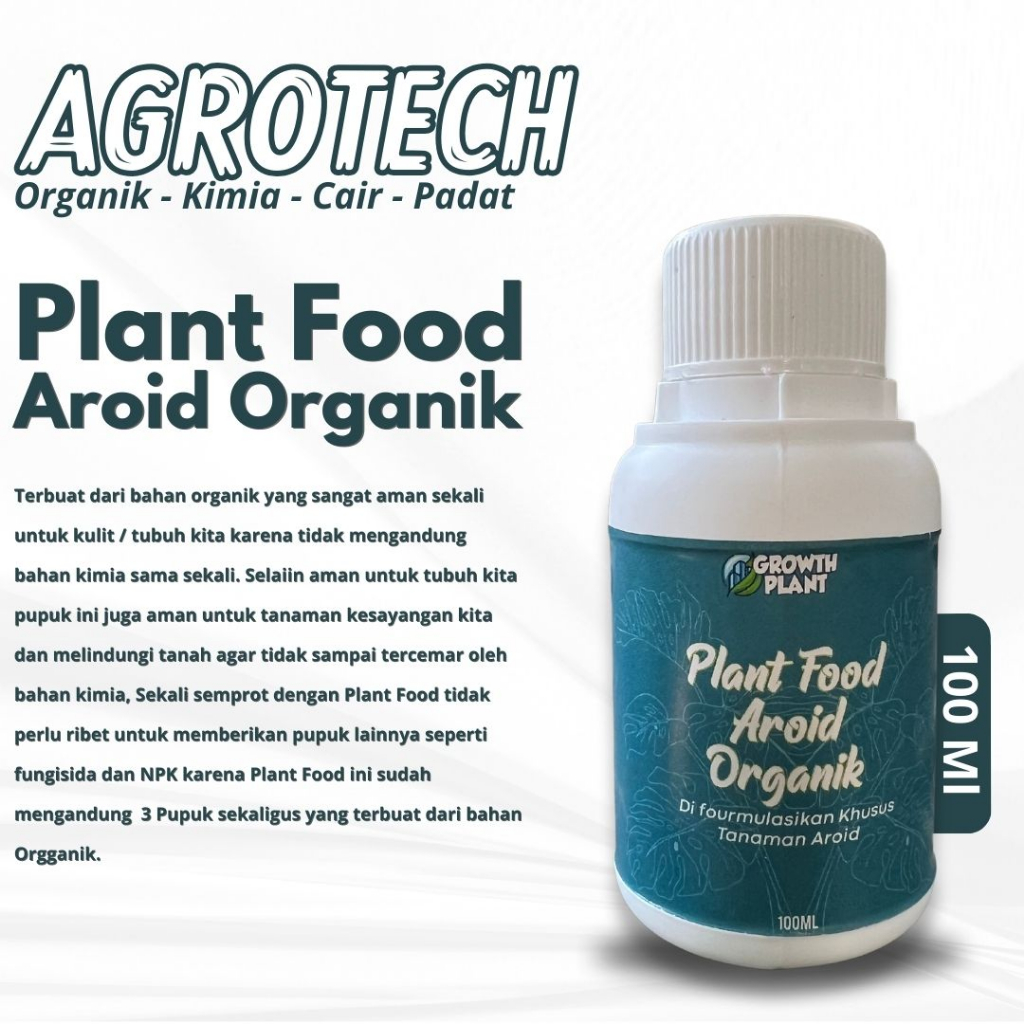 Plant Food Aroid Organik Vitamin Pupuk Tanaman Organik 100 Ml