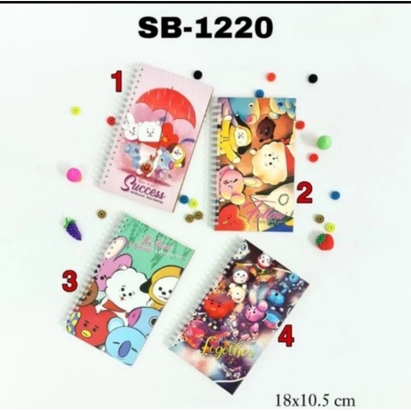 

SJS buku notes spiral 48K/buku catatan /memo /notebook-SB 1220 BT21