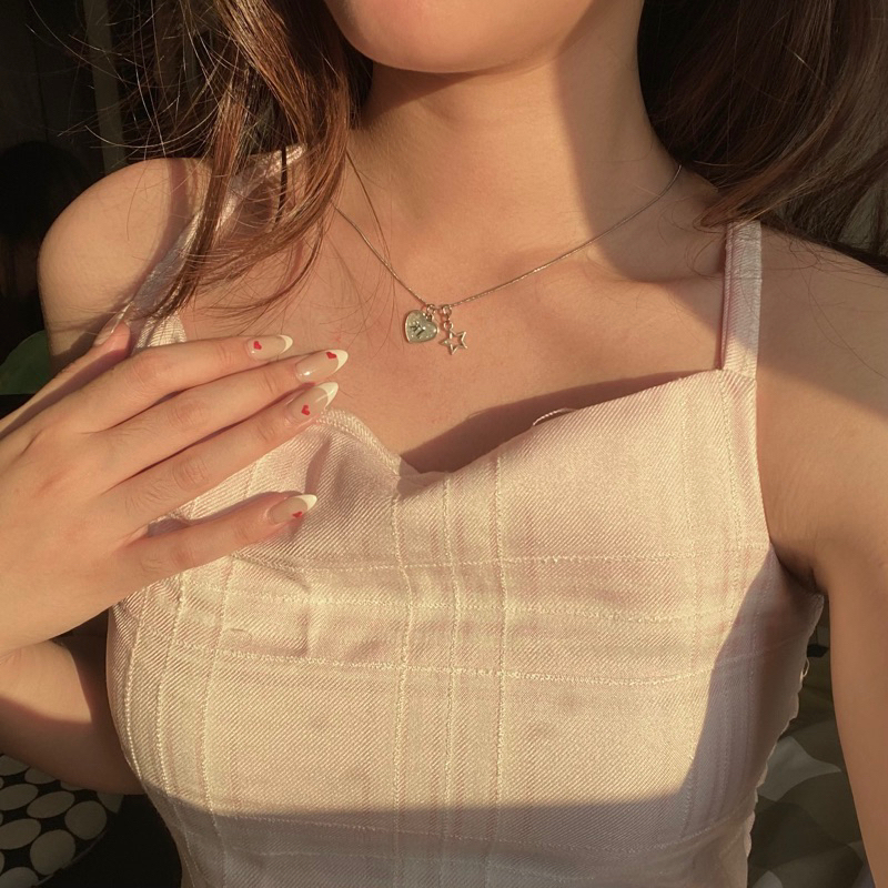 (LANGSUNG KIRIM) BONBON INITIAL NECKLACE // jual custom huruf inisial abjad customize necklace lette