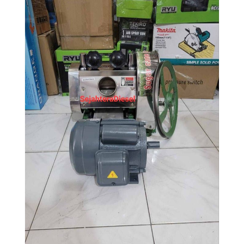 Ay00 Paket Mesin Peras Tebu +Mesin Dinamo Listrik Elektromotor