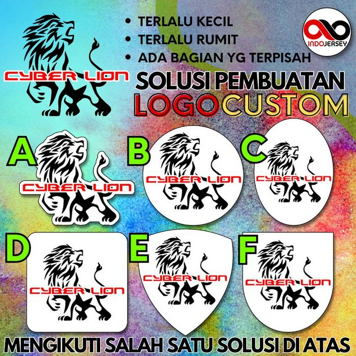 Stiker Patch Emblem Baju Setrika Iron On CUSTOM LOGO FLOCK (alternatif Woven Bordir)