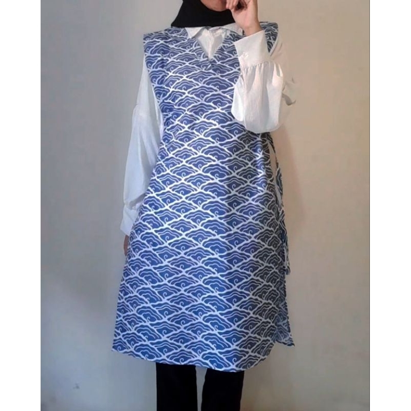 Long vest batik, long vest wanita