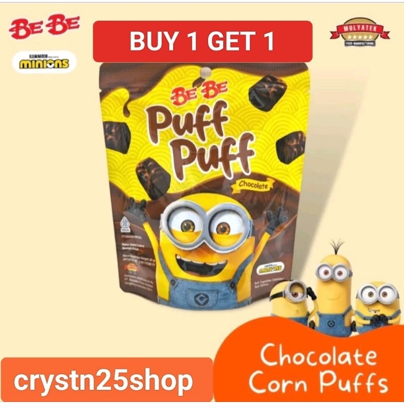 

PROMO!!! BUY1GET1 BEE BEE PUFF PUFF minion chocolate corn 25gr