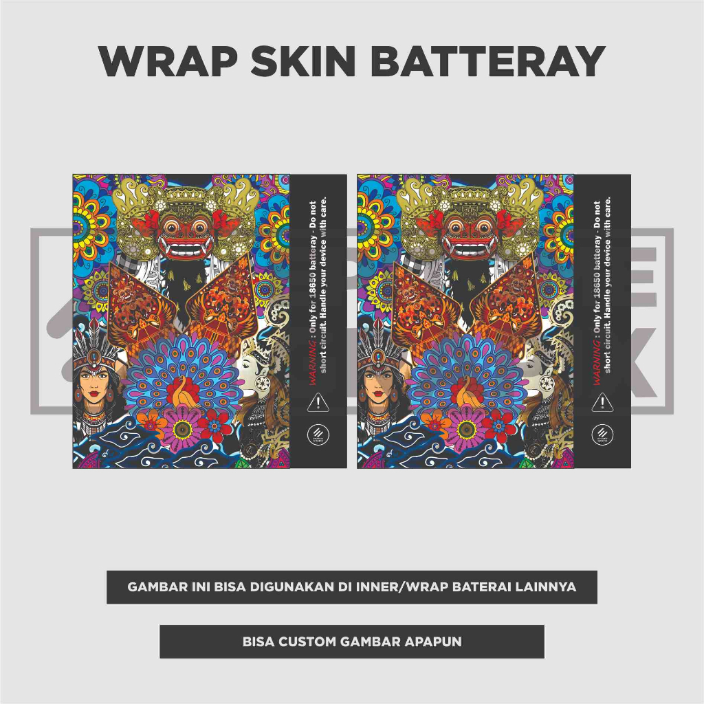 Wrap Skin Baterai 18650 - Pelindung Baterai 18650 ART Indonesia