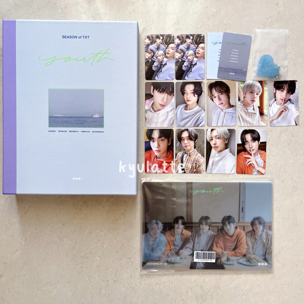 (ready stock) season of txt youth photobook photocard outbox keychain digital code dango pudding soo