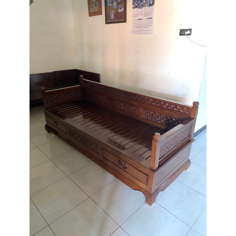 bangku bale bale kursi santai kayu jati