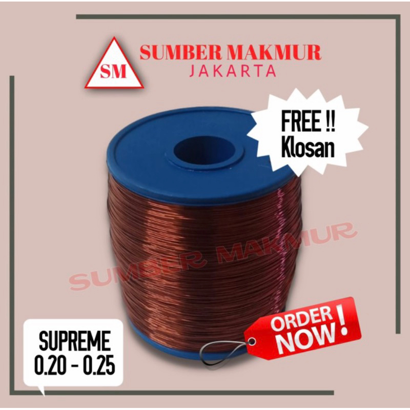 kawat tembaga SUPREME 0.25 enamelled copper wire 0.25