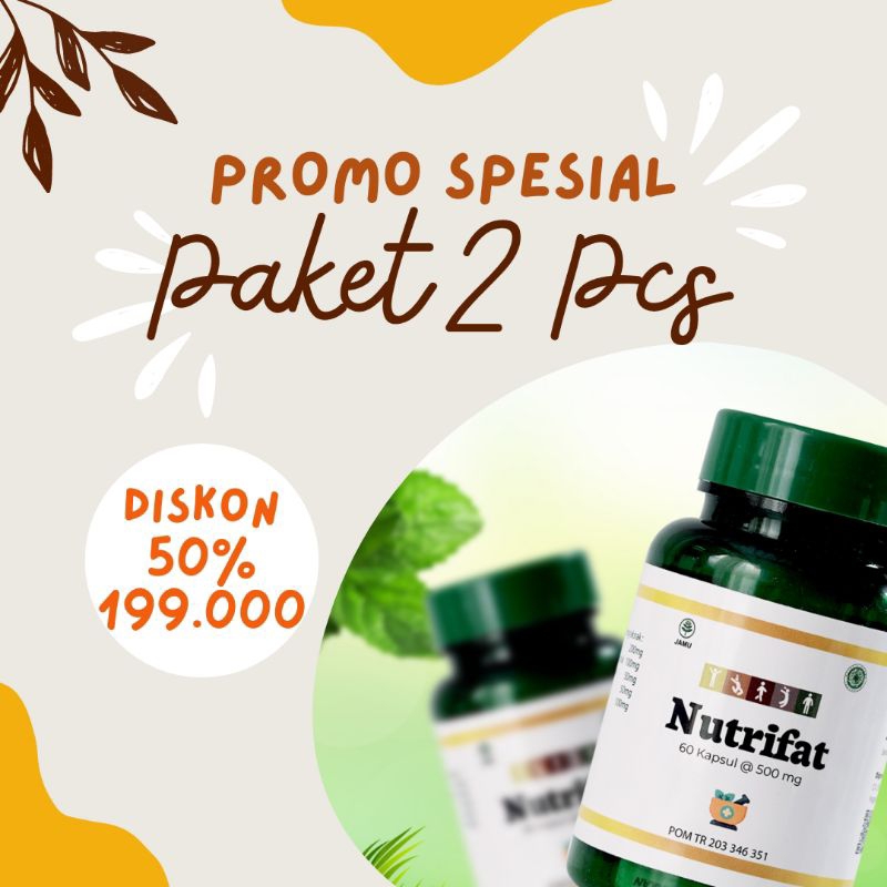 Penggemuk Badan Bpom Kapsul Nutrifat 2 Pcs