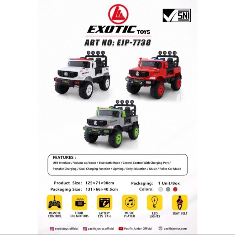 MOBIL AKI JEEP EXOTIC ANAK EJP 7705 7706 7714 7723 7738