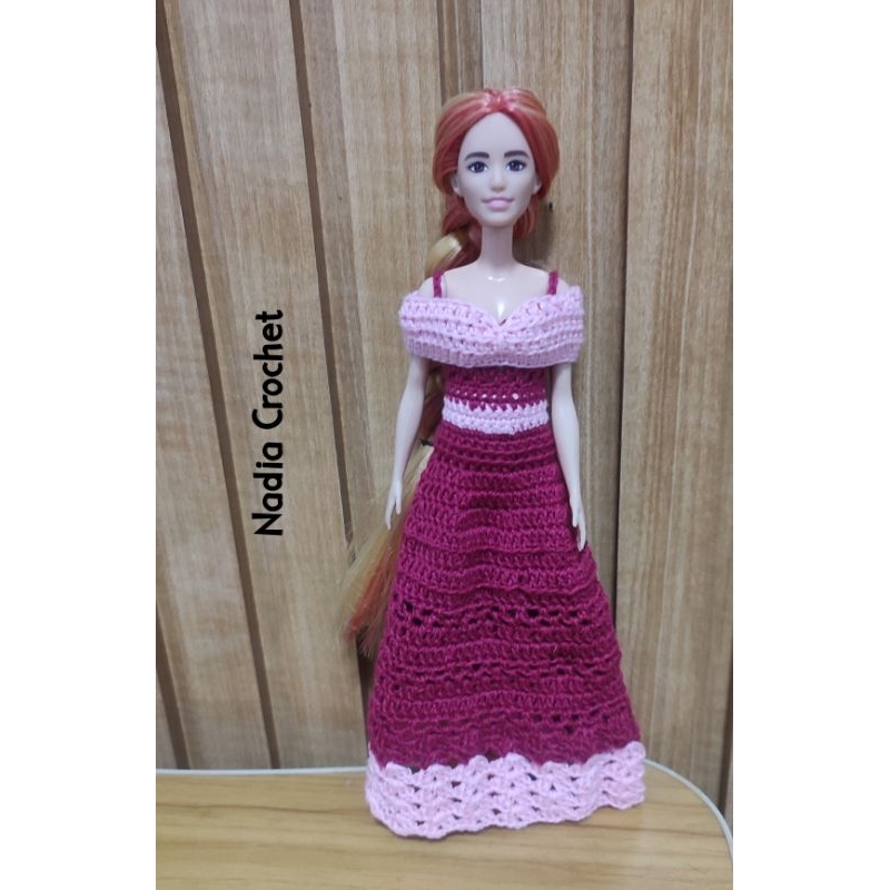 Wedding Dress rajut barbie