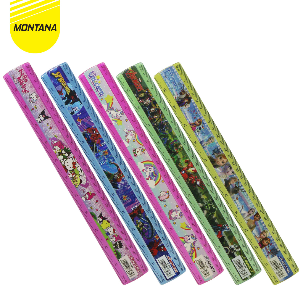 

Montana Acrylic Ruler Fancy / Penggaris Acrylic 30Cm Karakter / RT-30F / RETAIL 1Pcs