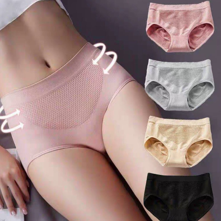 MKR 0115 Celana Dalam Wanita Briefs Elastis Seamless Mid Waist Bahan Katun Kolor CD Bahan Lembut Nyaman Dipakai