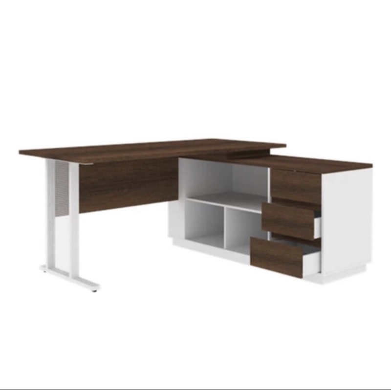 Meja Direktur / Meja Kerja / Meja Komputer / Meja Gaming Minimalis Kaki besi L Shape EXPO